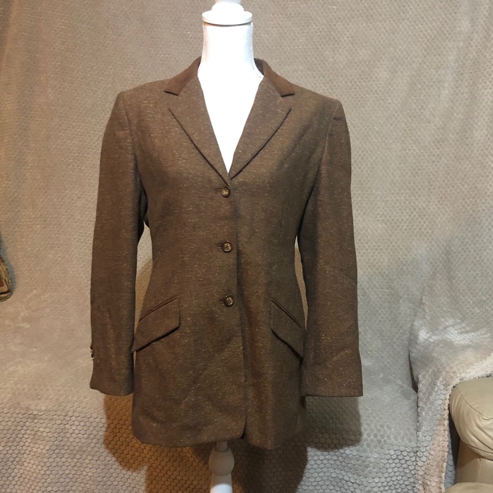 Talbots Collection Brown Blazer Sz 12